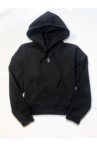 SPIRITDRIVEN® Crop Hoodie, Black