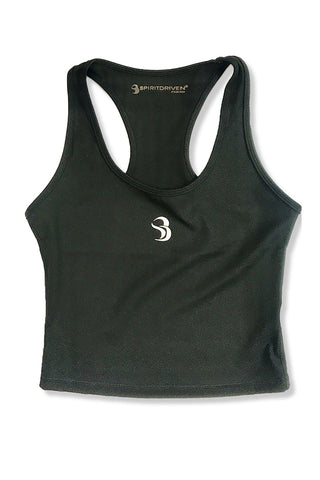GRACE Crop Racerback - Black