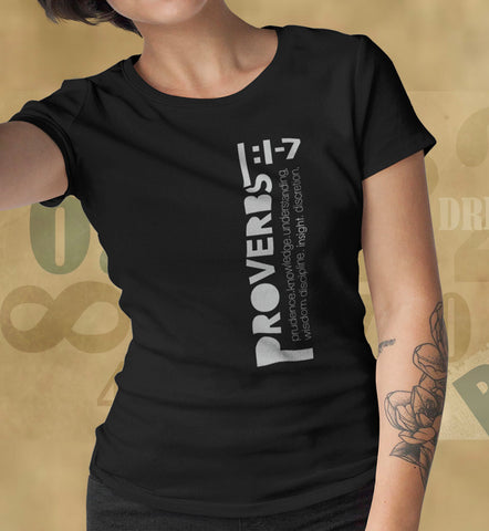 SPIRTIDRIVEN® Ladies' Proverbs Shirt Black